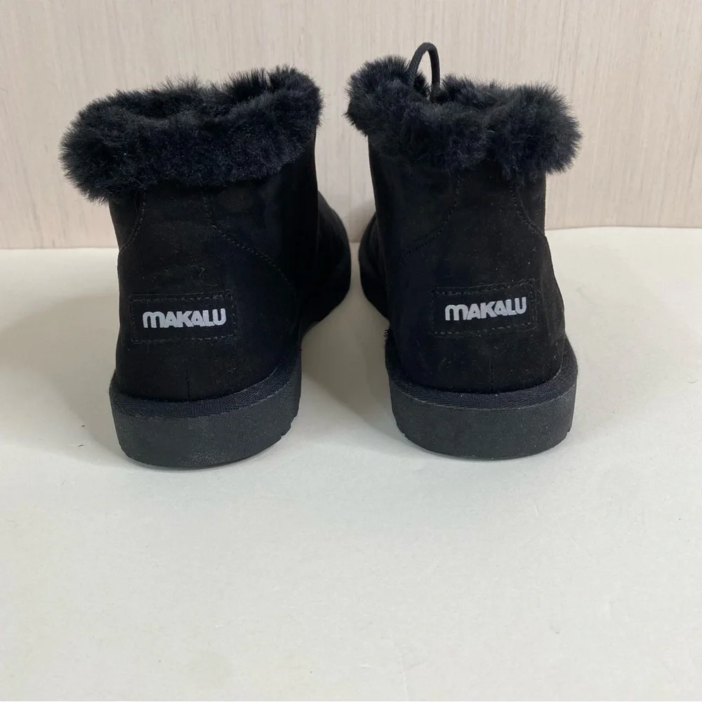 Makalu Women’s Kora Faux Fur Round Toe Lace Up Ankle Boots Size 7M